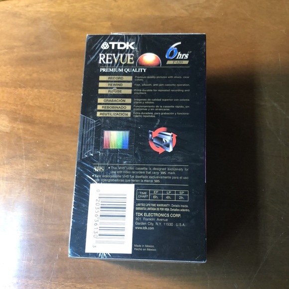 4 Brand New Factory Sealed TDK 6 Hour VHS Tapes. - Picture 4 of 6